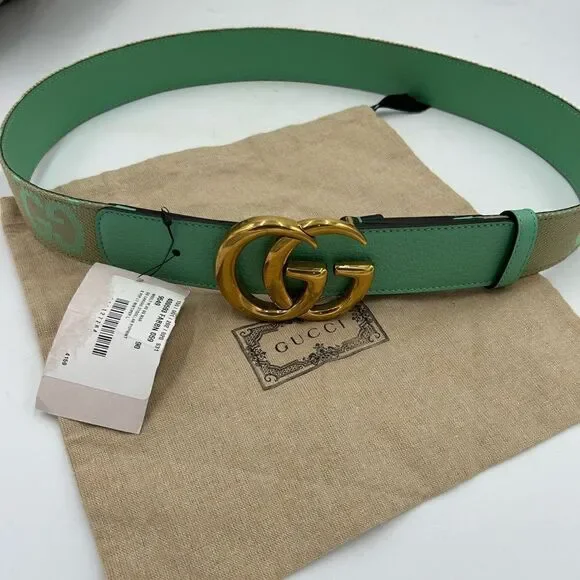 Women’s Gucci,Marmont , jumbo GG leather/canvas belt size 90 cm made in Italy - Picture 10 of 11